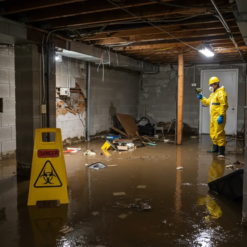 Flooded Basement Electrical Hazard in Oberlin, KS Property