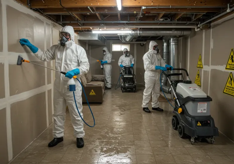 Basement Moisture Removal and Structural Drying process in Oberlin, KS